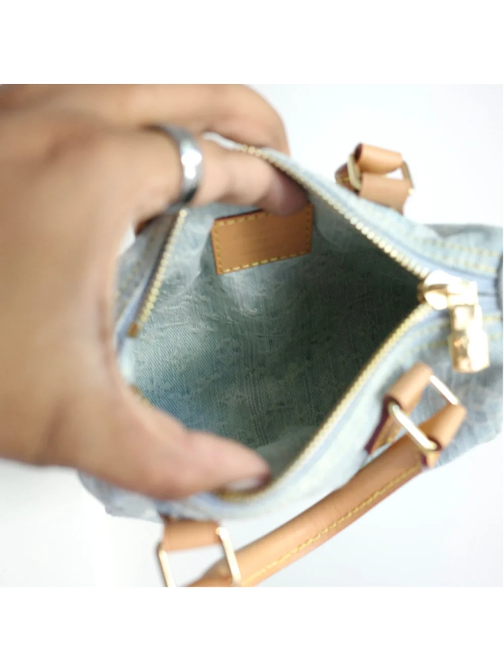 Louis Vuitton Sky Denim Nano Speedy
